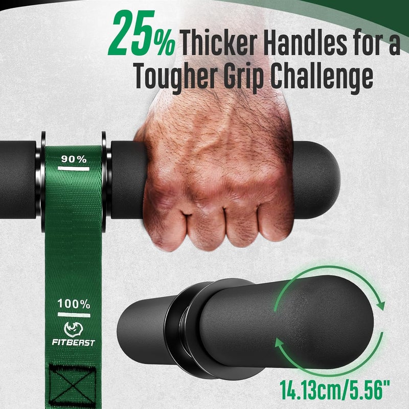 FitBeast Forearm Strengthener & Forearm Exerciser, Wrist Roller with Thicker Handle, Forearm Strength Trainer with Adjustable Strap - Ideal for Grip Strength, Muscle Building, Rehabilitation - Image 2
